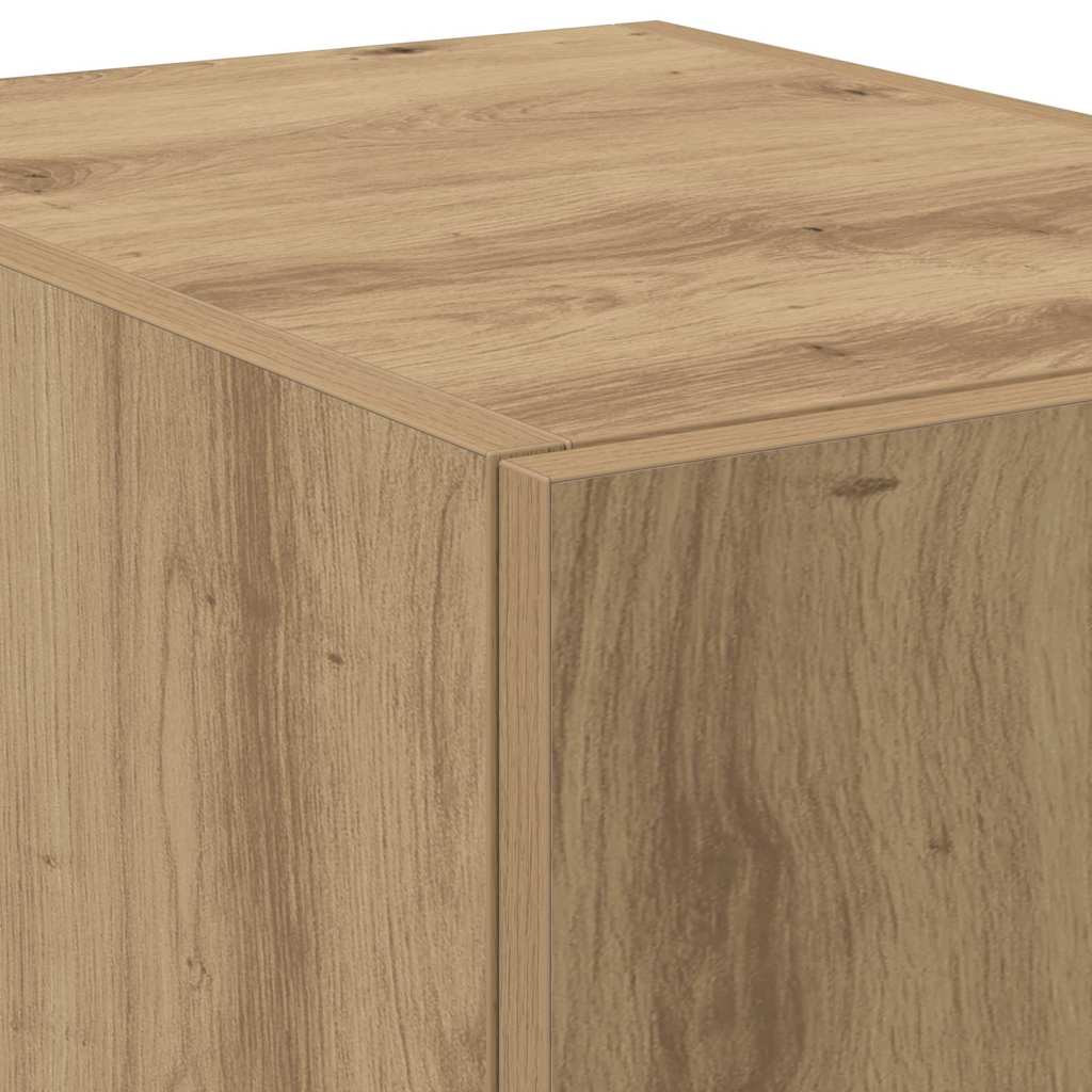 vidaXL Buffet haut 2 pcs chêne Artisan 30 x 42,5 x 185 cm