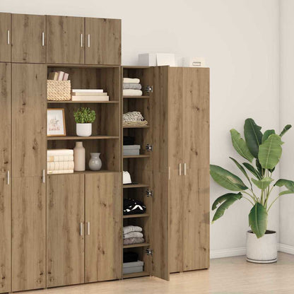 vidaXL Buffet haut 2 pcs chêne Artisan 30 x 42,5 x 185 cm