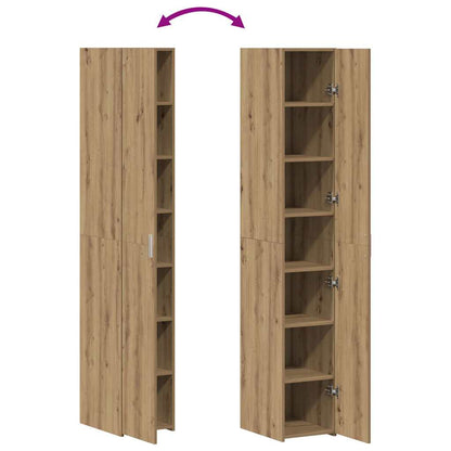 vidaXL Buffet haut 2 pcs chêne Artisan 30 x 42,5 x 185 cm