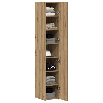 vidaXL Buffet haut 2 pcs chêne Artisan 30 x 42,5 x 185 cm