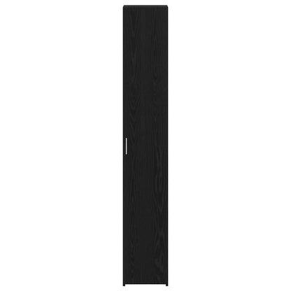 vidaXL Meuble haut 2 pcs Noir aspect chêne 30 x 42,5 x 185 cm