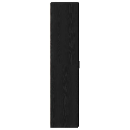 vidaXL Meuble haut 2 pcs Noir aspect chêne 30 x 42,5 x 185 cm