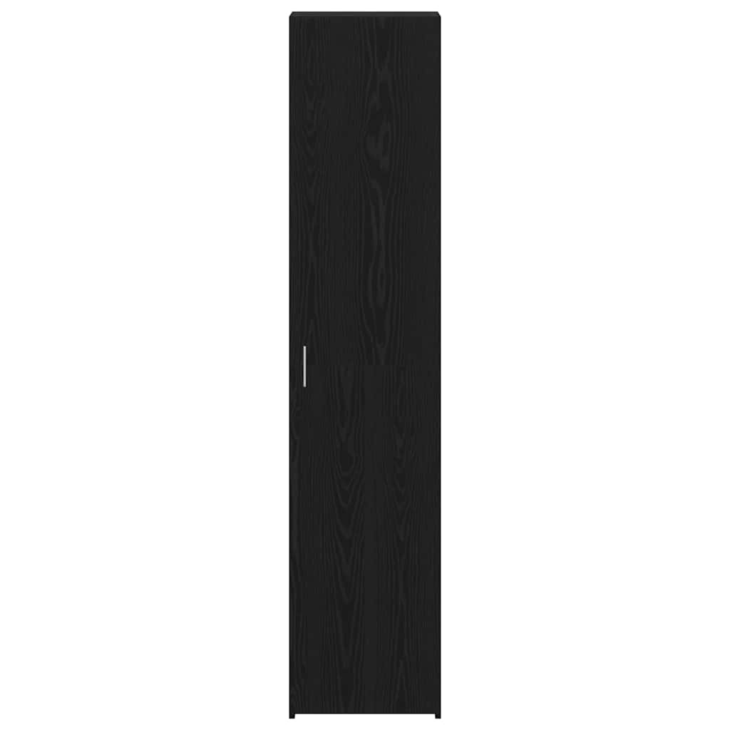 vidaXL Highboard noir aspect chêne 40 x 42,5 x 185 cm