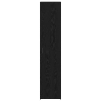 vidaXL Highboard noir aspect chêne 40 x 42,5 x 185 cm