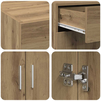 vidaXL Meuble de salle de bain chêne artisan 80 x 42,5 x 93,5 cm aggloméré