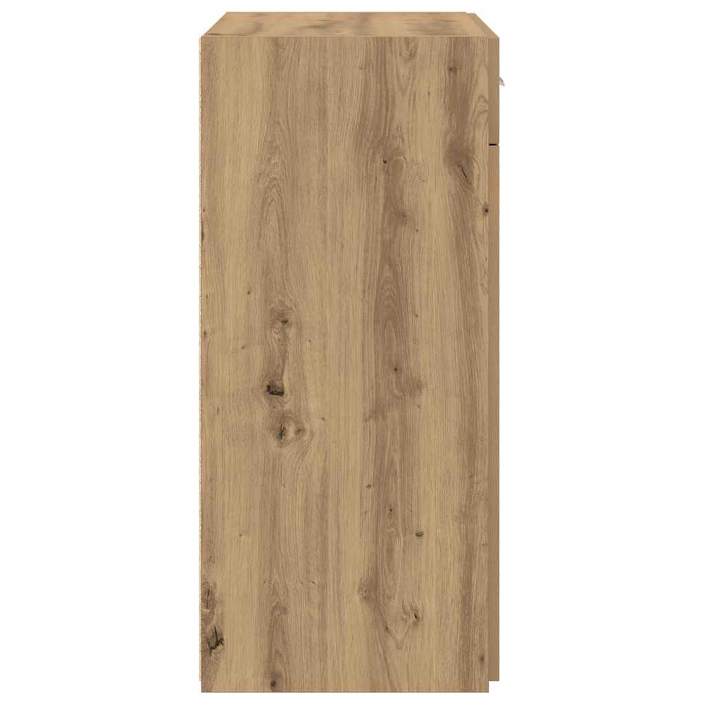 vidaXL Meuble de salle de bain chêne artisan 80 x 42,5 x 93,5 cm aggloméré