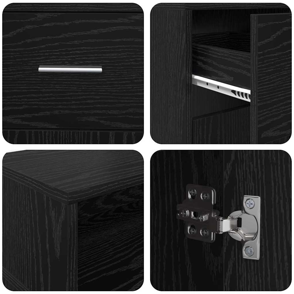 vidaXL Schreibtisch Schwarze Eiche 120 x 55 x 91 cm Holzwerkstoff