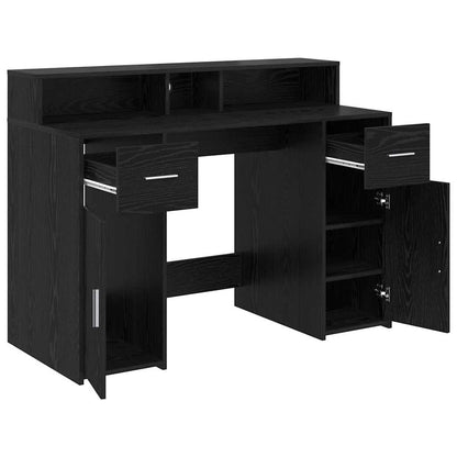 vidaXL Schreibtisch Schwarze Eiche 120 x 55 x 91 cm Holzwerkstoff