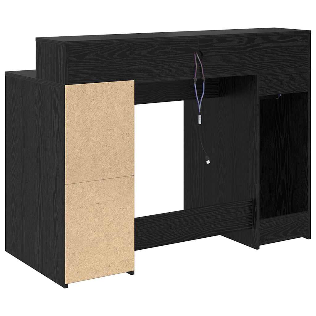 vidaXL Schreibtisch Schwarze Eiche 120 x 55 x 91 cm Holzwerkstoff