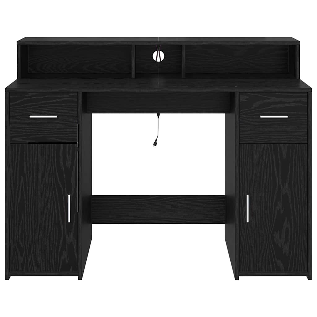 vidaXL Schreibtisch Schwarze Eiche 120 x 55 x 91 cm Holzwerkstoff