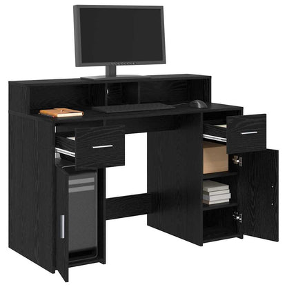 vidaXL Schreibtisch Schwarze Eiche 120 x 55 x 91 cm Holzwerkstoff