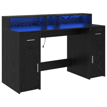 vidaXL Schreibtisch Schwarze Eiche 140 x 55 x 91 cm Holzwerkstoff