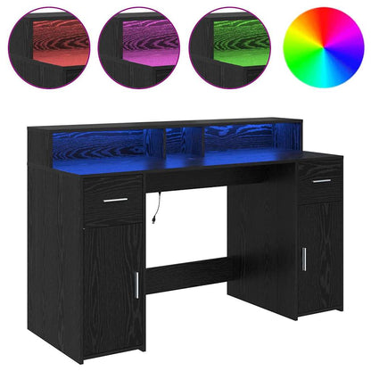 Schreibtisch Schwarze Eiche 140 x 55 x 91 cm Holzwerkstoff