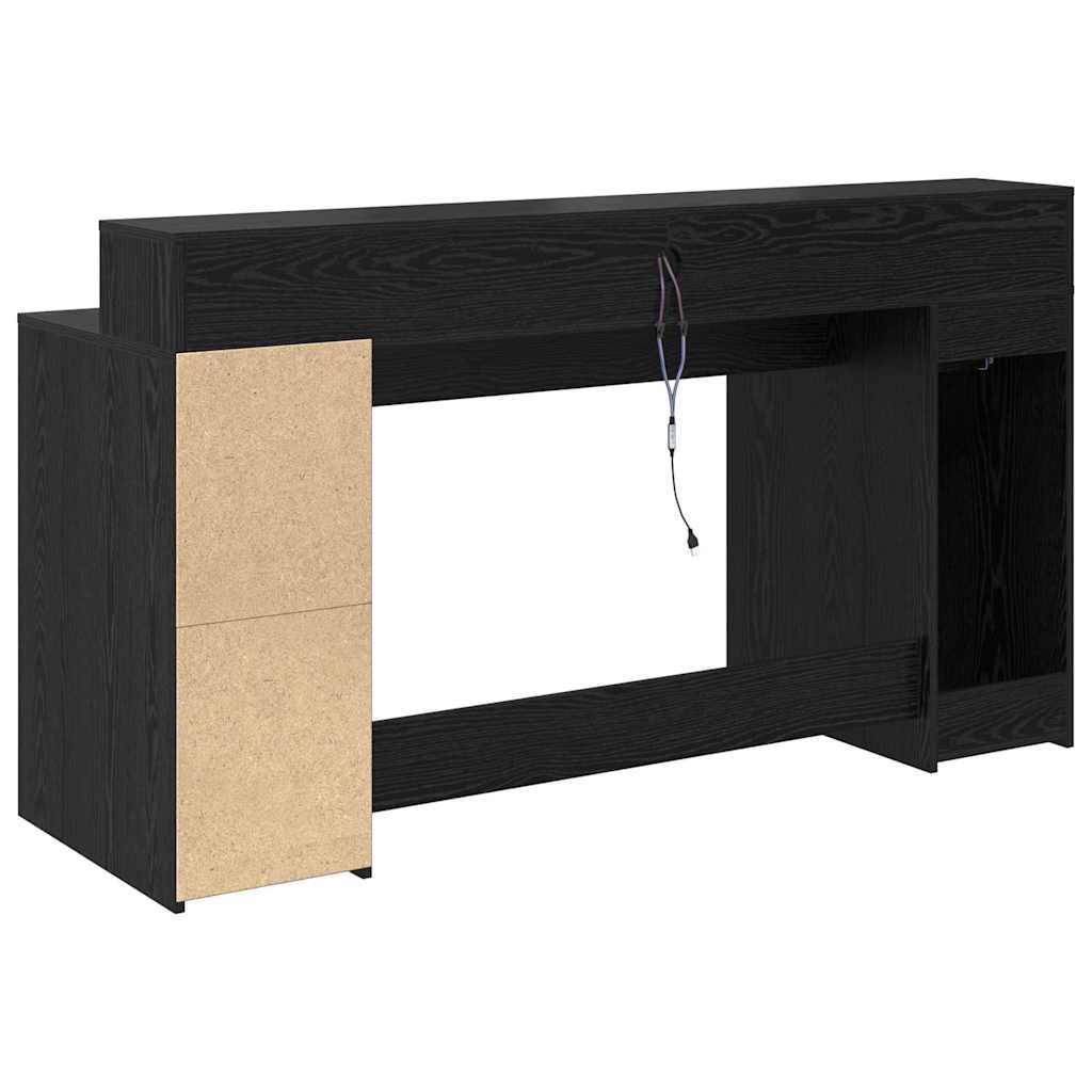 vidaXL Schreibtisch Schwarze Eiche 160 x 55 x 91 cm Holzwerkstoff