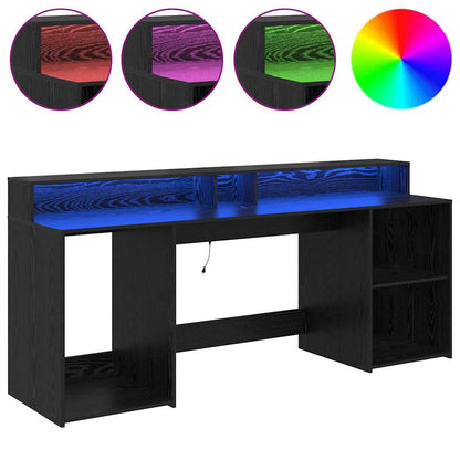 Schreibtisch Schwarze Eiche 200 x 55 x 91 cm Holzwerkstoff