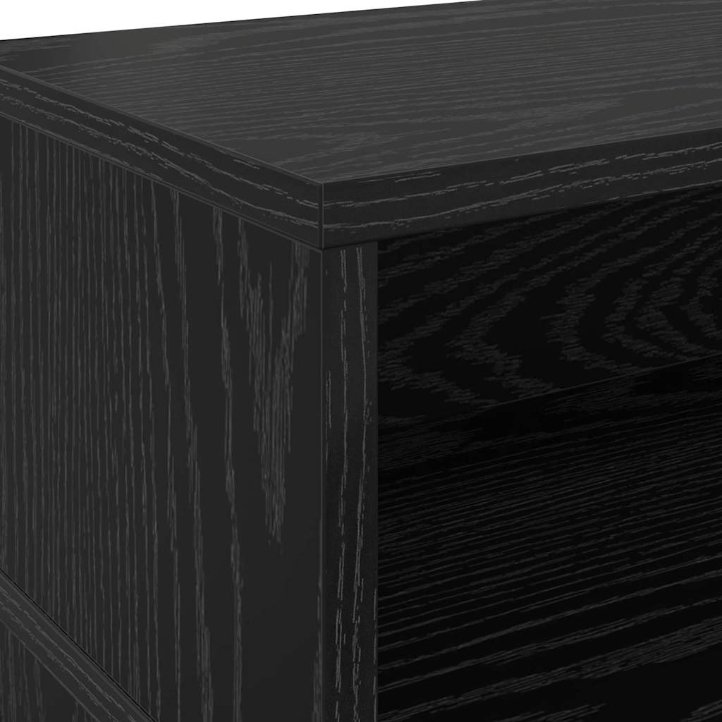 vidaXL Schreibtisch mit Regal Schwarz Eichen-Optik 130 x 130 x 91 cm