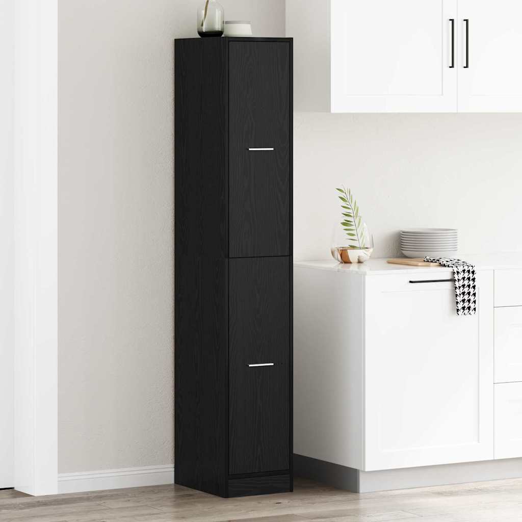 vidaXL Apothekerschrank Schwarz Eichen-Optik 30 x 41 x 174.5 cm