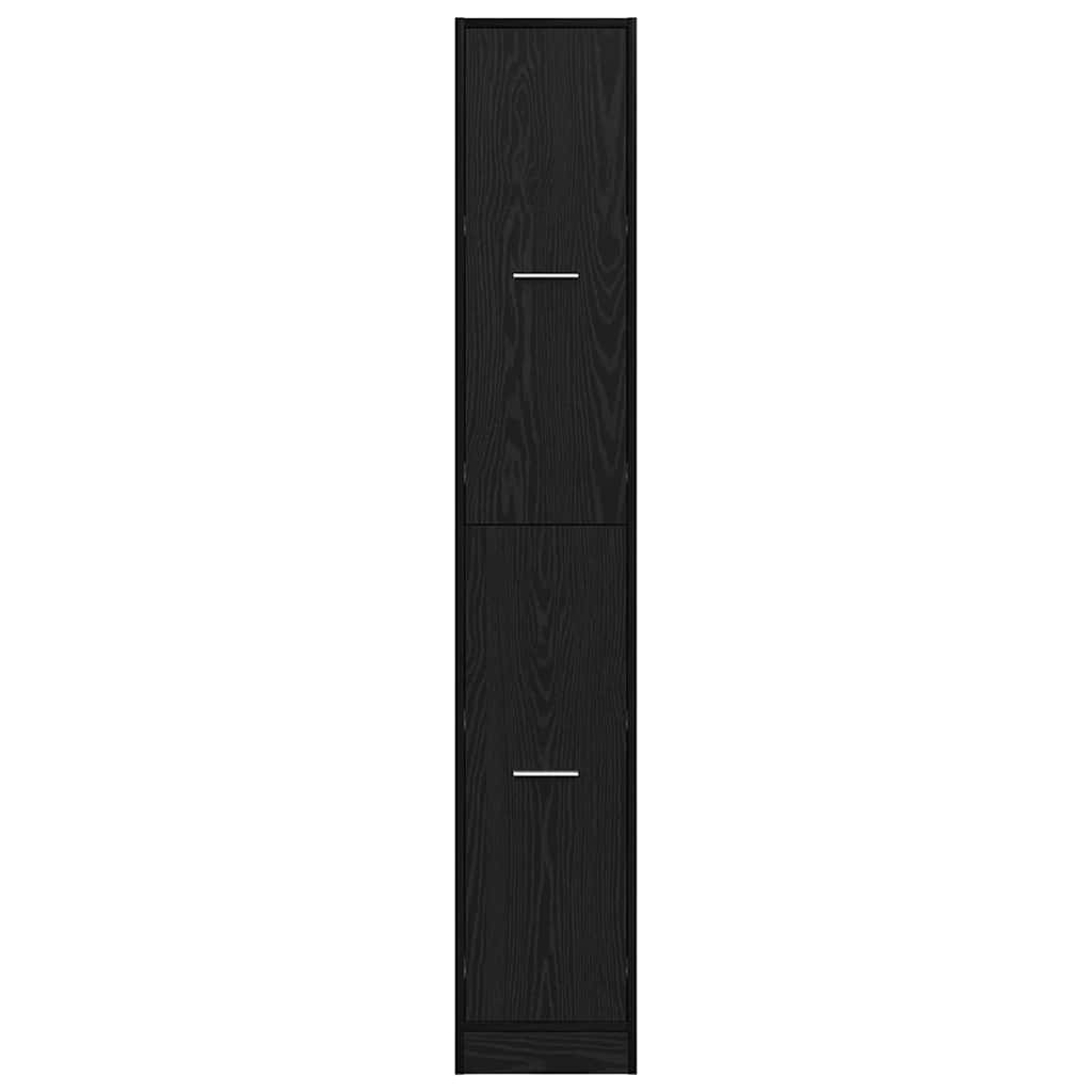 vidaXL Apothekerschrank Schwarz Eichen-Optik 30 x 41 x 174.5 cm