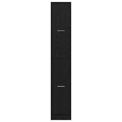 vidaXL Apothekerschrank Schwarz Eichen-Optik 30 x 41 x 174.5 cm