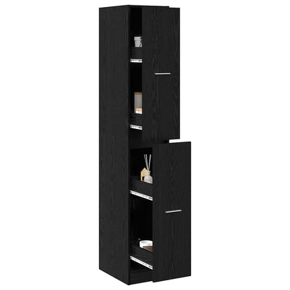 vidaXL Apothekerschrank Schwarz Eichen-Optik 30 x 41 x 174.5 cm