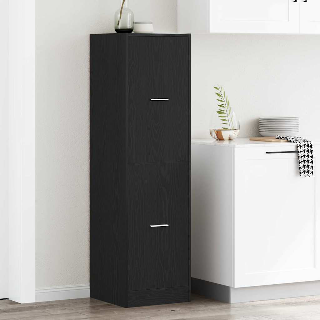 vidaXL Apothekerschrank Schwarz Eichen-Optik 40 x 41 x 144.5 cm