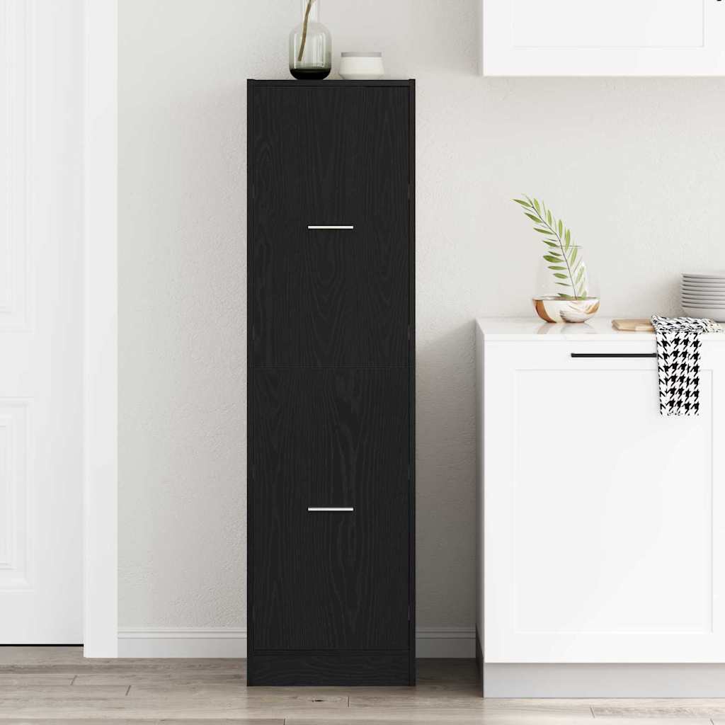 vidaXL Apothekerschrank Schwarz Eichen-Optik 40 x 41 x 144.5 cm