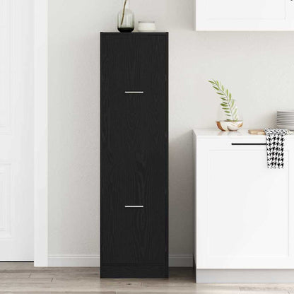 vidaXL Apothekerschrank Schwarz Eichen-Optik 40 x 41 x 144.5 cm