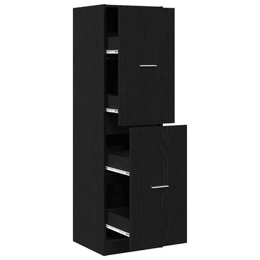 vidaXL Apothekerschrank Schwarz Eichen-Optik 40 x 41 x 144.5 cm