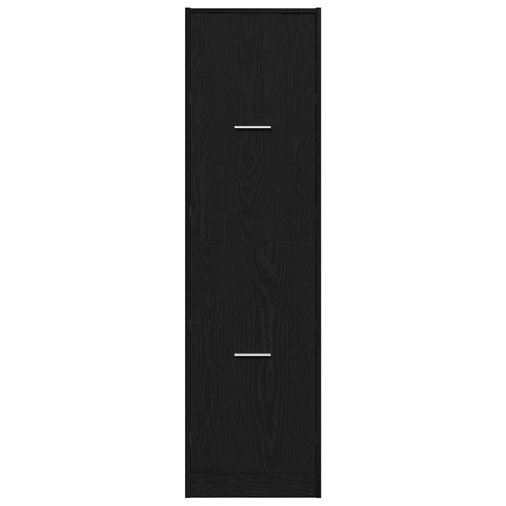 vidaXL Apothekerschrank Schwarz Eichen-Optik 40 x 41 x 144.5 cm