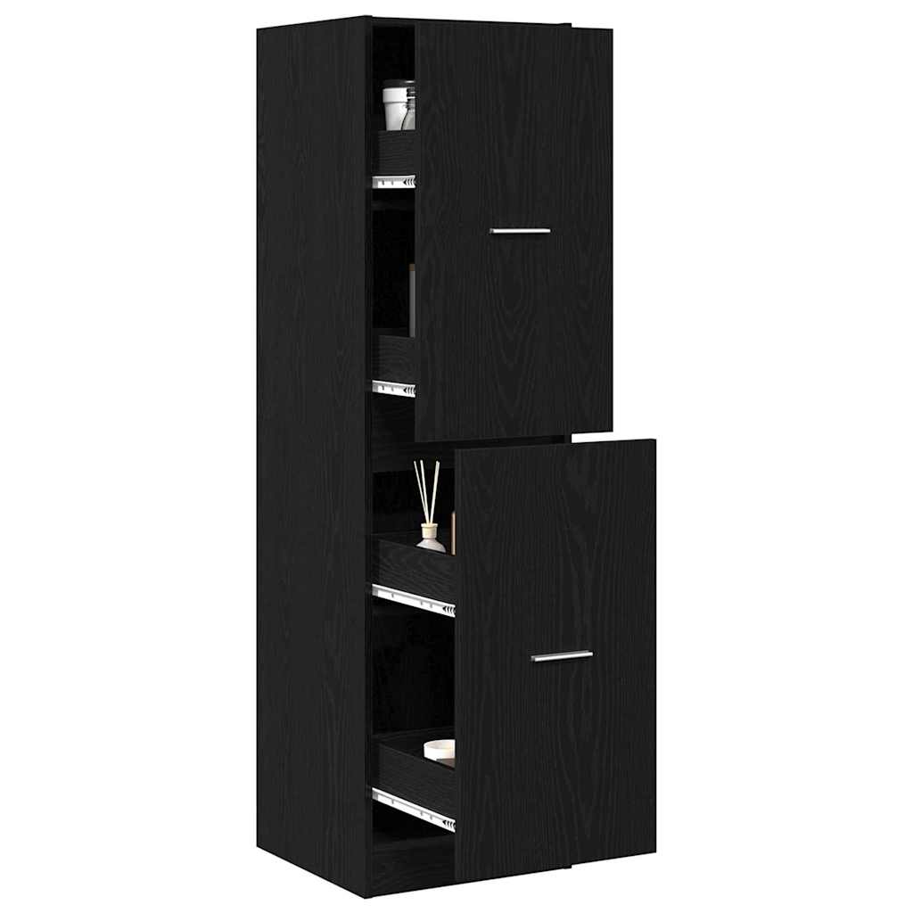 vidaXL Apothekerschrank Schwarz Eichen-Optik 40 x 41 x 144.5 cm