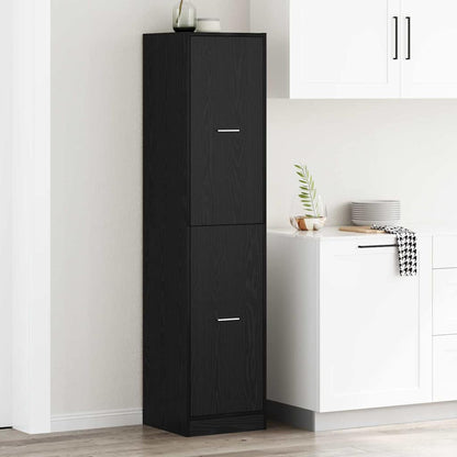 vidaXL Apothekerschrank Schwarz Eichen-Optik 40 x 41 x 174.5 cm