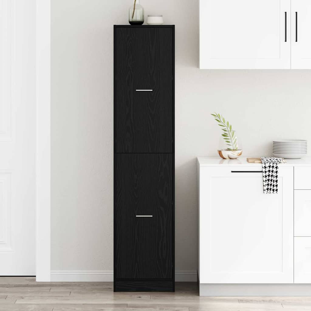 vidaXL Apothekerschrank Schwarz Eichen-Optik 40 x 41 x 174.5 cm