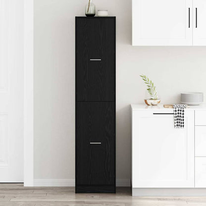 vidaXL Apothekerschrank Schwarz Eichen-Optik 40 x 41 x 174.5 cm