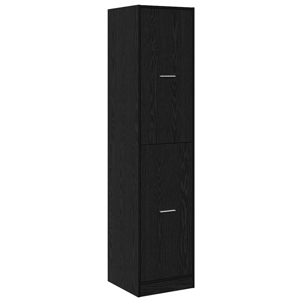 vidaXL Apothekerschrank Schwarz Eichen-Optik 40 x 41 x 174.5 cm
