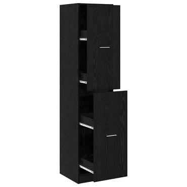 vidaXL Apothekerschrank Schwarz Eichen-Optik 40 x 41 x 174.5 cm