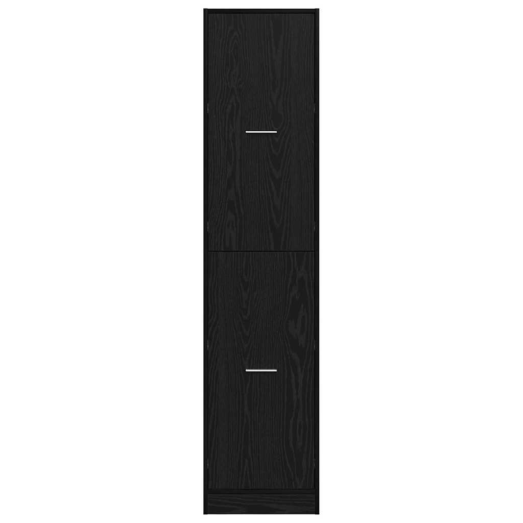 vidaXL Apothekerschrank Schwarz Eichen-Optik 40 x 41 x 174.5 cm