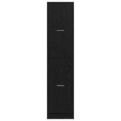 vidaXL Apothekerschrank Schwarz Eichen-Optik 40 x 41 x 174.5 cm