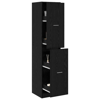 vidaXL Apothekerschrank Schwarz Eichen-Optik 40 x 41 x 174.5 cm