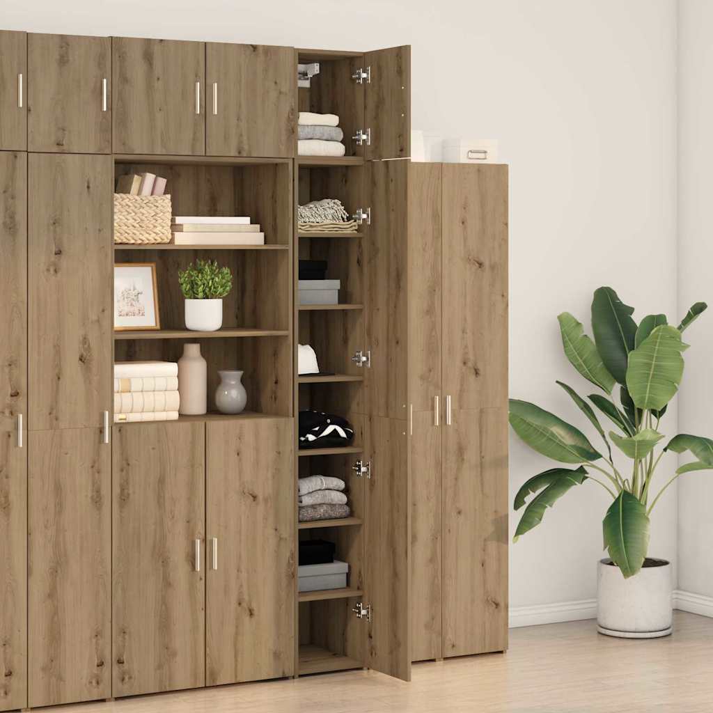 vidaXL Aufbewahrungsschrank 3 pcs Artisan-Eiche 30 x 42,5 x 225 cm
