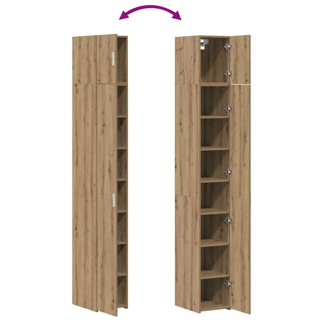 vidaXL Aufbewahrungsschrank 3 pcs Artisan-Eiche 30 x 42,5 x 225 cm
