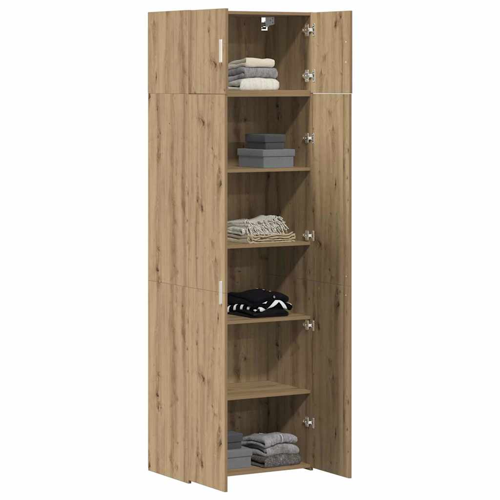 vidaXL Meuble de rangement 3 pcs chêne artisan