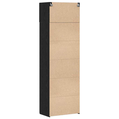 vidaXL Meuble de rangement 3 pcs Noir aspect chêne