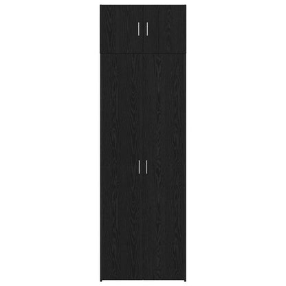 vidaXL Meuble de rangement 3 pcs Noir aspect chêne