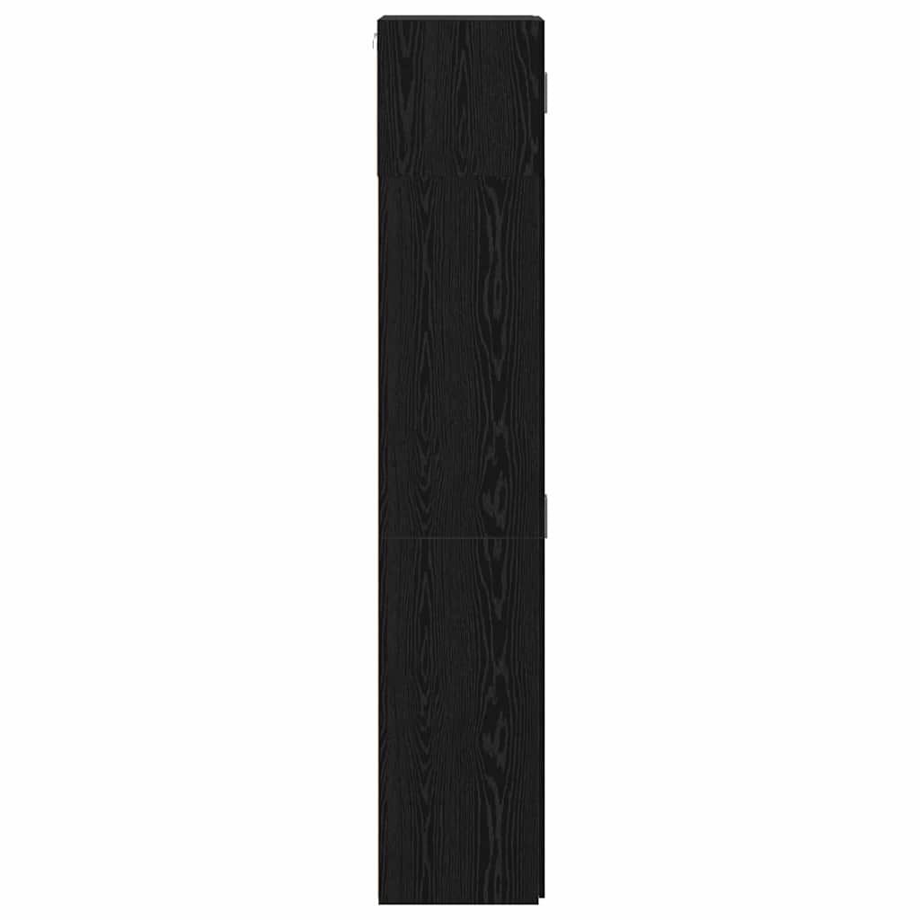 vidaXL Meuble de rangement 3 pcs Noir aspect chêne