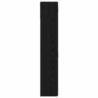 vidaXL Meuble de rangement 3 pcs Noir aspect chêne