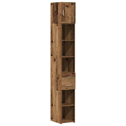 vidaXL Aufbewahrungsschrank 2 pcs Altholz 30 x 42,5 x 225 cm