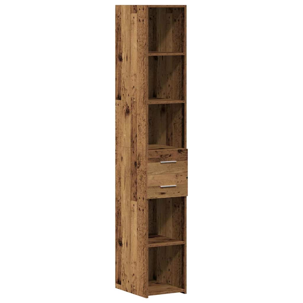 vidaXL Aufbewahrungsschrank 2 pcs Altholz 30 x 42,5 x 225 cm