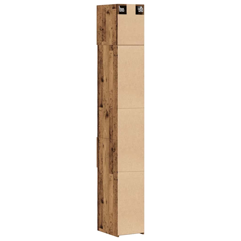 vidaXL Aufbewahrungsschrank 2 pcs Altholz 30 x 42,5 x 225 cm