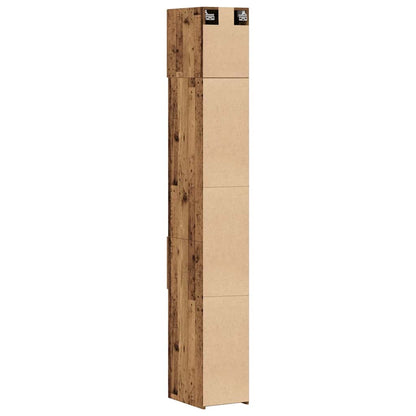 vidaXL Aufbewahrungsschrank 2 pcs Altholz 30 x 42,5 x 225 cm