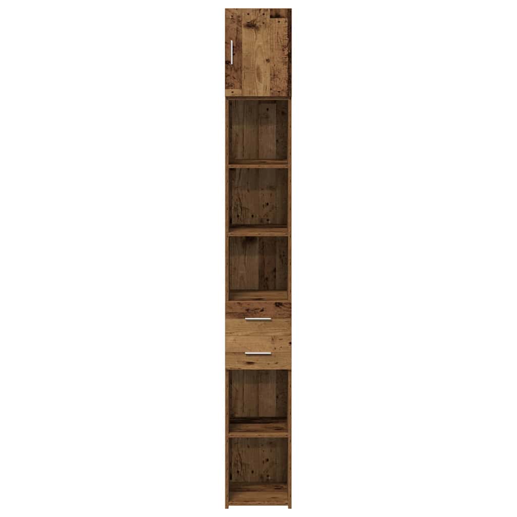 vidaXL Aufbewahrungsschrank 2 pcs Altholz 30 x 42,5 x 225 cm